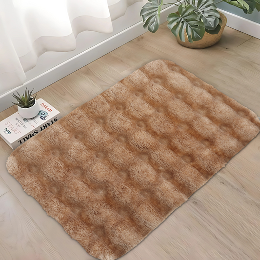 Faux Rabbit Fur Stone Design Rugs – Soft Luxury for Modern Living