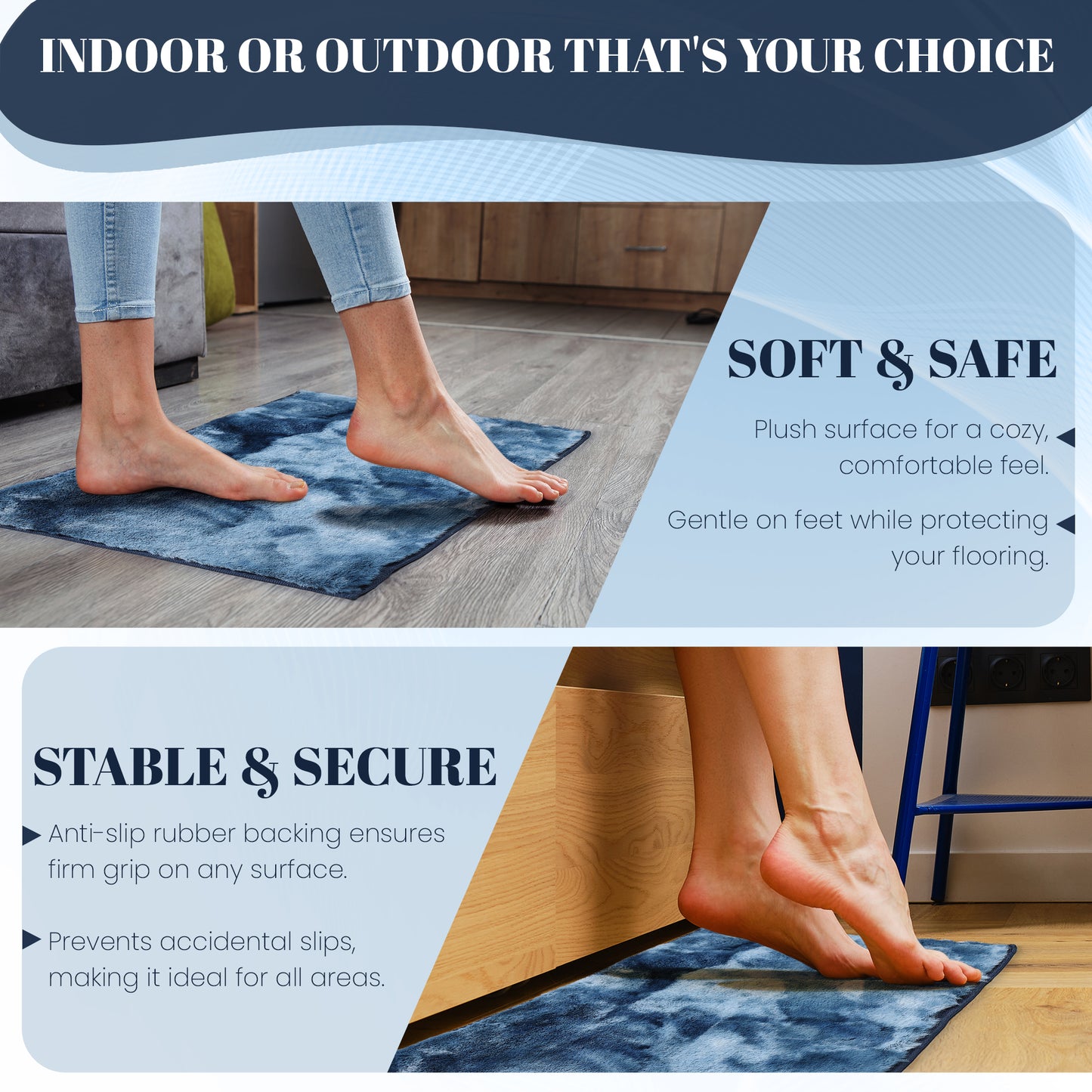 Rabbit Fur Printed Design Rug – Soft & Stylish Comfort