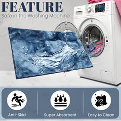 Rabbit Fur Printed Design Rug – Soft & Stylish Comfort