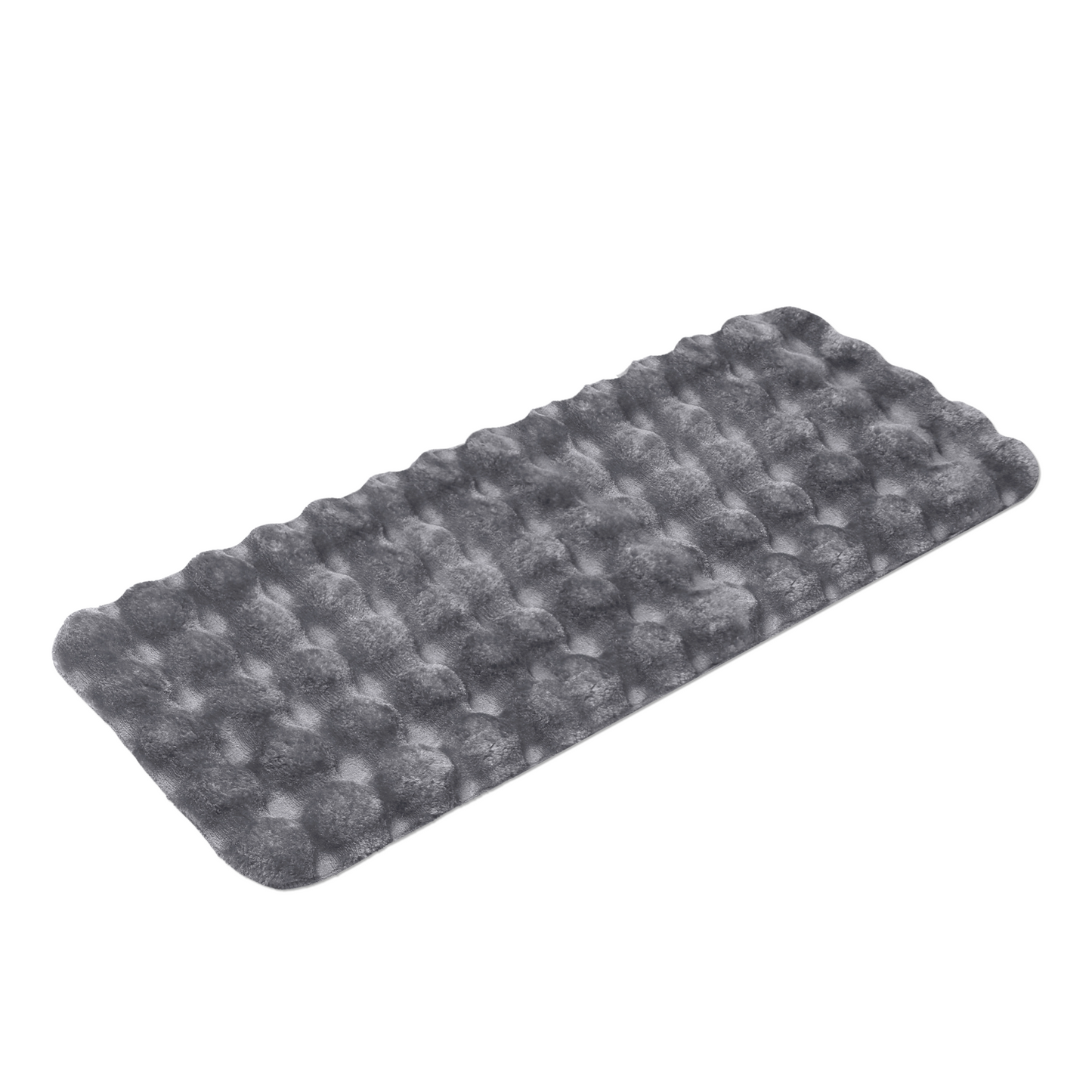 Bedroom & Living Room Runner Rug – Faux Rabbit Fur, Stone Design