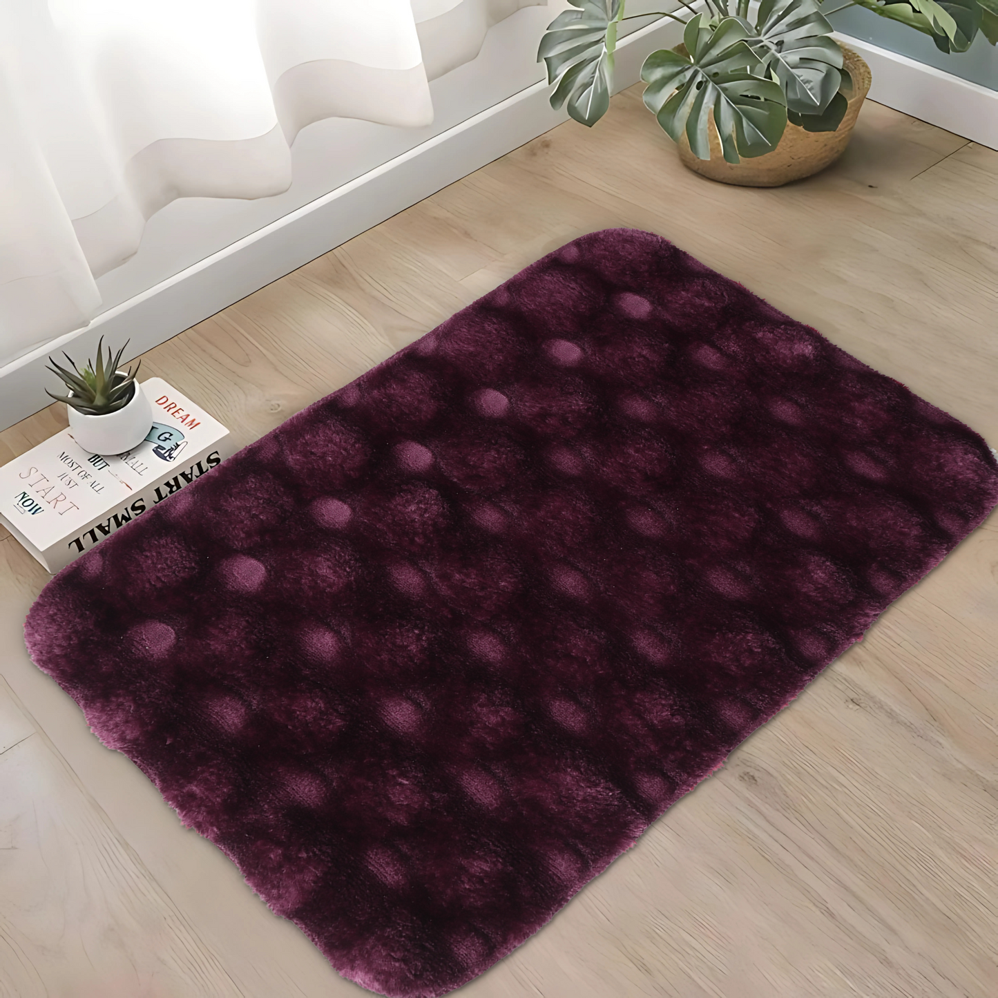 Faux Rabbit Fur Stone Design Rugs – Soft Luxury for Modern Living