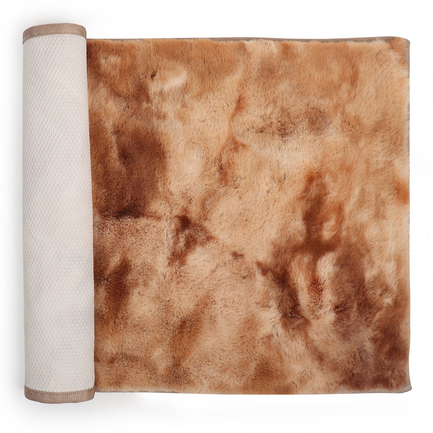 Rabbit Fur Printed Design Rug – Soft & Stylish Comfort