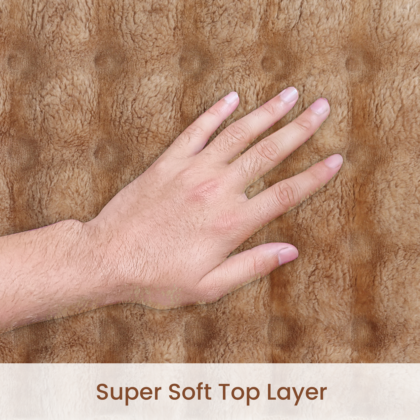 Bedroom & Living Room Runner Rug – Faux Rabbit Fur, Stone Design