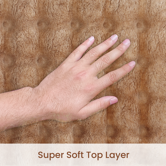 Bedroom & Living Room Runner Rug – Faux Rabbit Fur, Stone Design